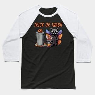 Halloween Raccoon Duo - Trick or Trash Baseball T-Shirt